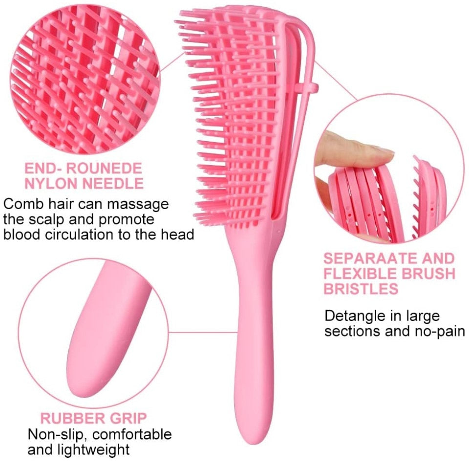 YBLNTEK Detangling Hair Brush Scalp Massage Hair Comb Detangling Brush for Curly Hair Brush Detangler Hairbrush Women Men Salon alfamoba