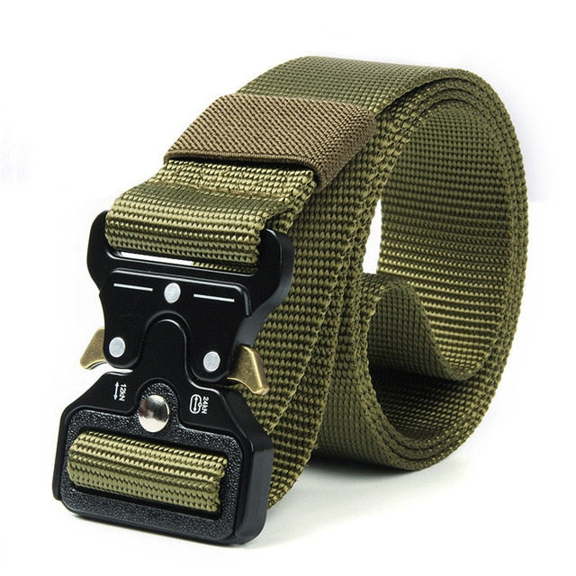 Men's Belt Army Outdoor Hunting Tactical Multi Function Combat Survival High Quality Marine Corps Canvas For Nylon Male Luxury alfamoba