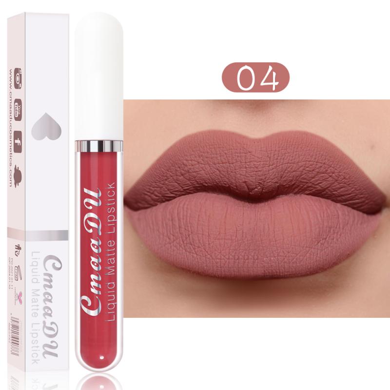 CmaaDu 18 Colors Long Lasting Lip Gloss Matte Velvet Liquid Lipstick Waterproof Moisturizing Lip Makeup Cosmetic TSLM1 alfamoba