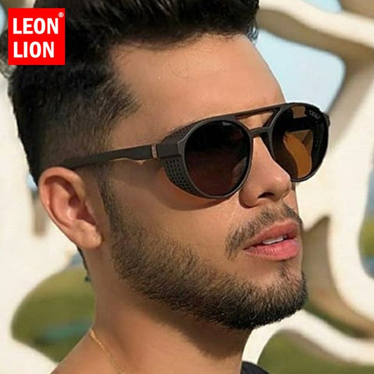 LeonLion Classic Punk Sunglasses Men Brand Designer Sunglasses Men Vintage Sun Glasses for Men Punk Oculos De Sol Gafas UV400 alfredo.barrella7