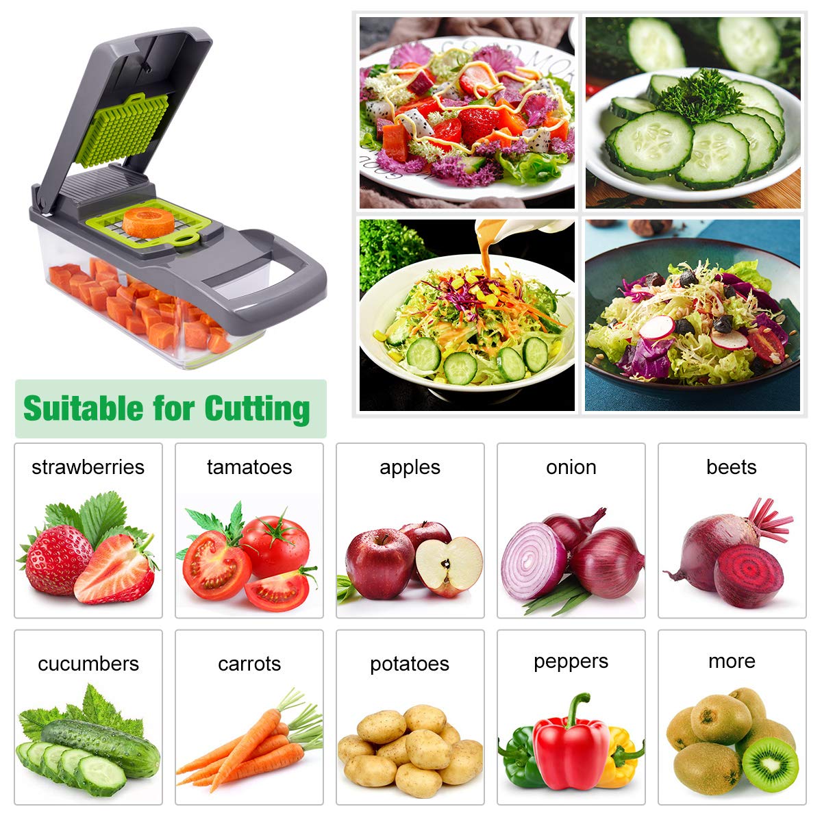 vegetable cutter multifunctional Slicer Fruit  Potato Peeler Carrot Grater Kitchen accessories basket vegetable slicer alfamoba