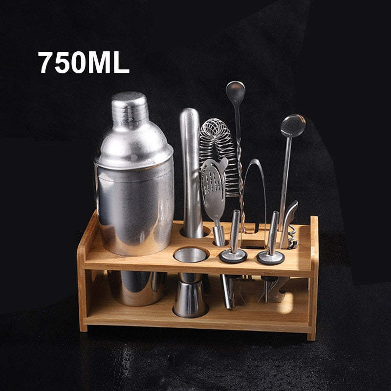 UPORS Stainless Steel Cocktail Shaker Mixer Wine Martini Boston Shaker For Bartender Drink Party Bar Tools 550ML/750ML alfamoba