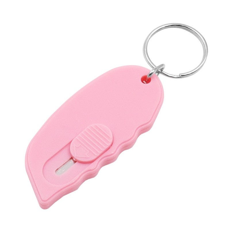 Mini Keychain knife Portable Knife Utility Knife Paper Express Unpacking Envelope Office Cutting Paper Art Cutter Stationery alfamoba