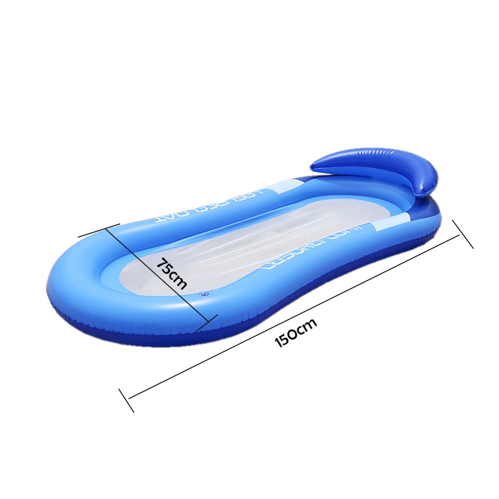 PVC Inflatable Floating Row Sunbath Bed Summer Swimming Pool Party Beach Water Lounger Chairs Pool Air Mattresses alfamoba