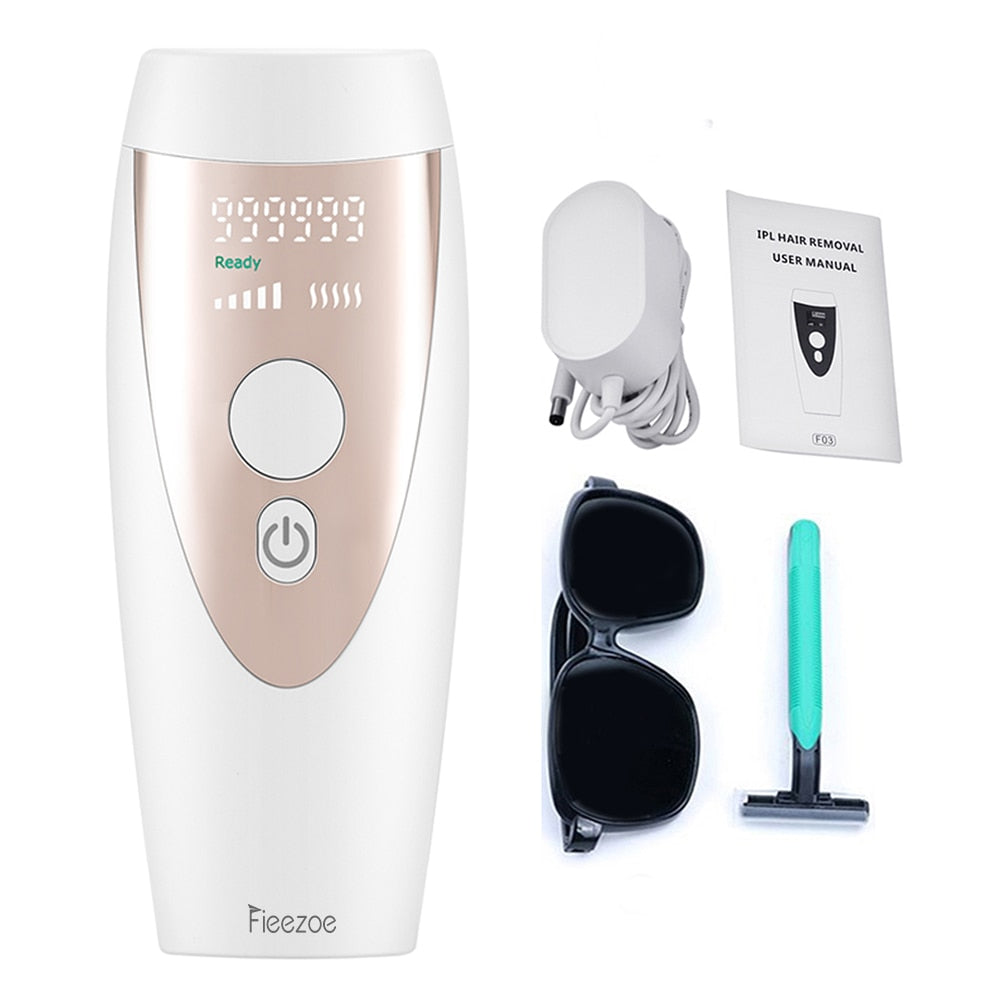 FIEEZOE IPL Laser Hair Removal Machine 999999 Flash Epilator For Women Permanent Photoepilator Painless Depiladora Facial alfamoba