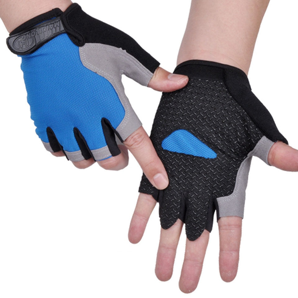 HOT Cycling Anti-slip Anti-sweat Men Women Half Finger Gloves Breathable Anti-shock Sports Gloves Bike Bicycle Glove alfamoba