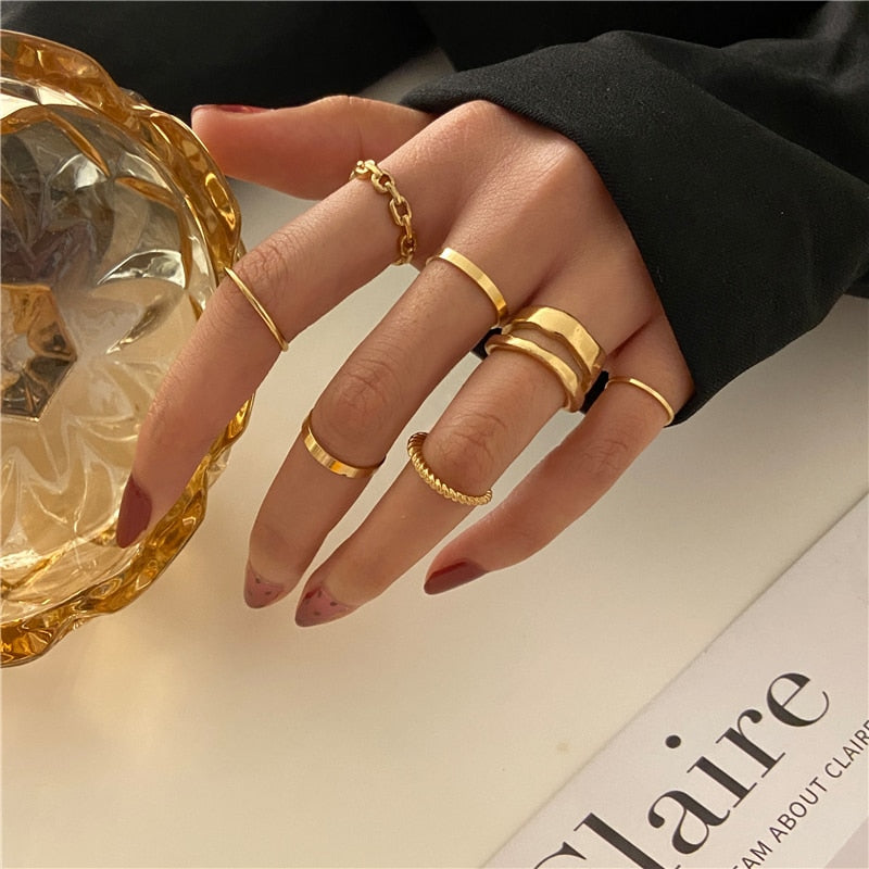 Trendy Gold Butterfly Rings For Women Men Lover Couple Rings Set Friendship Engagement Wedding Open Rings 2021 Jewelry alfamoba