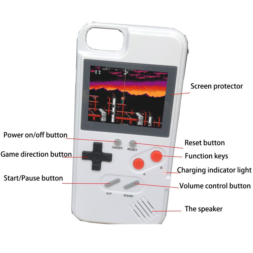 Playable Gameboy Case For iPhone 12 Mini 11 Pro Max XR X XS Max SE 2020 6 S 7 8 Plus Cases Retro Game Console Cover alfamoba