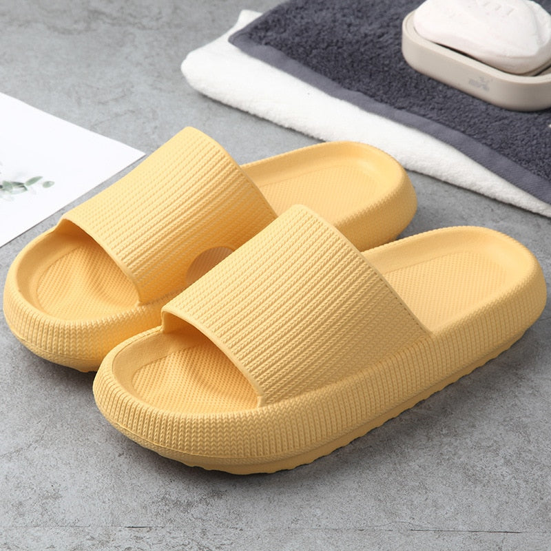 Women Thick Platform Slippers Summer Beach Eva Soft Sole Slide Sandals Leisure Men Ladies Indoor Bathroom Anti-slip Shoes alfamoba