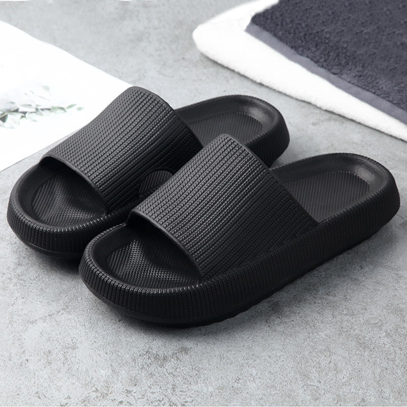 Women Thick Platform Slippers Summer Beach Eva Soft Sole Slide Sandals Leisure Men Ladies Indoor Bathroom Anti-slip Shoes alfamoba