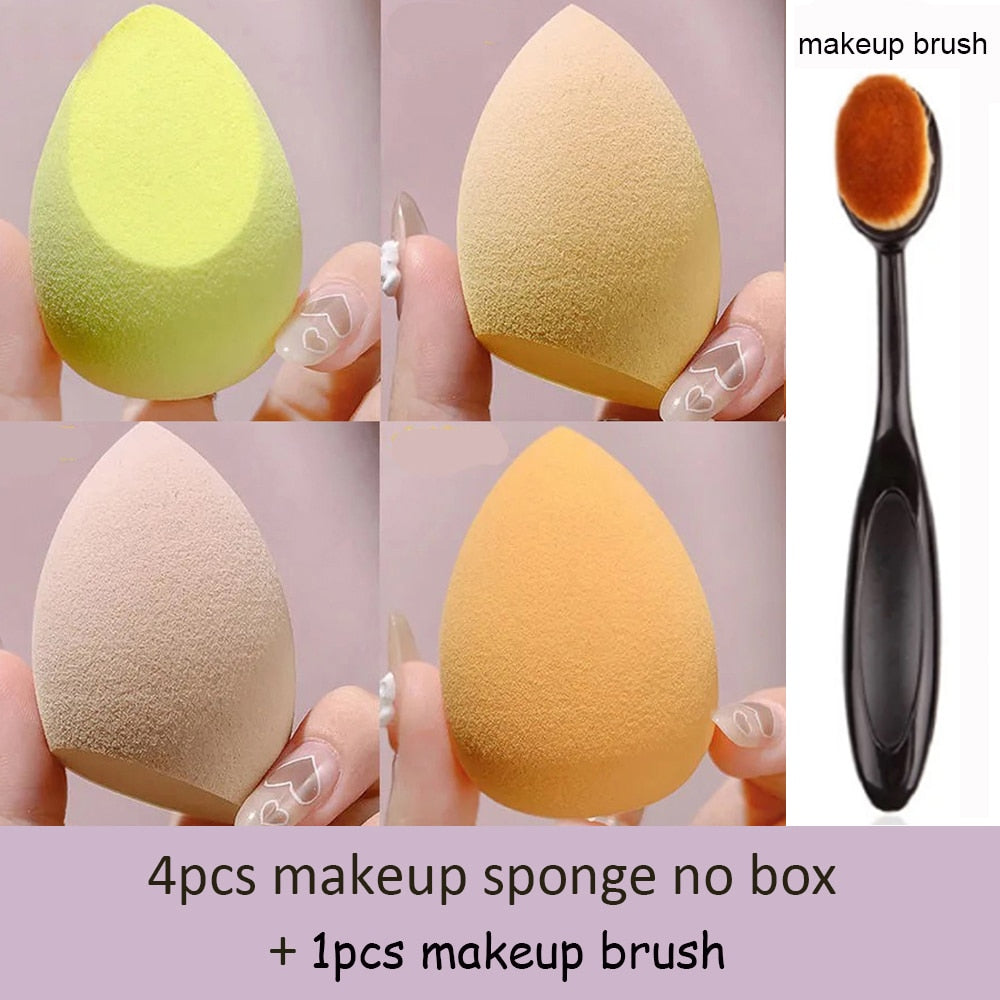 Sponge for Makeup Beauty Blender with Box Foundation Powder Blush Make up Tool Beauty Egg 1/4pc XISHOW Makeup Sponge Blender alfamoba