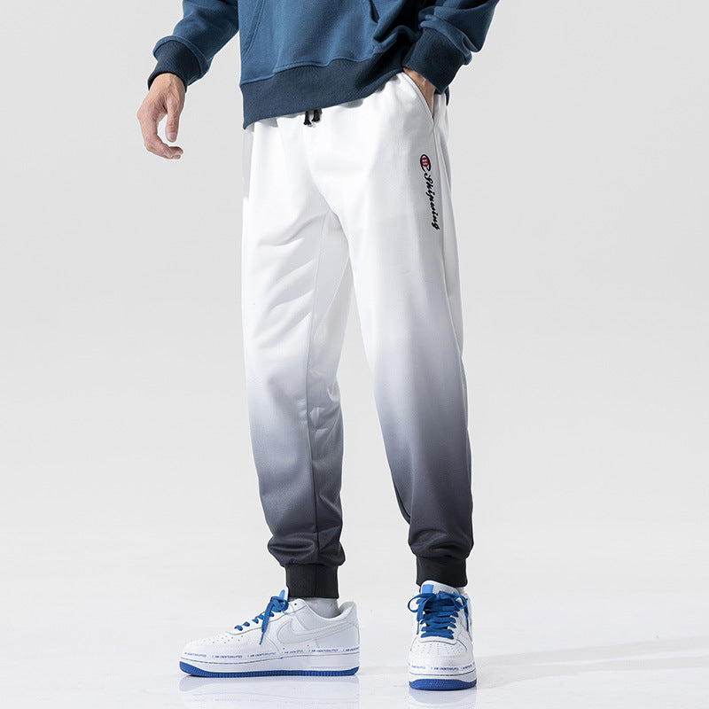 Summer men's casual exercise trousers Korean version of the tide loose Oversize beam adolescents nine-point guards alfamoba