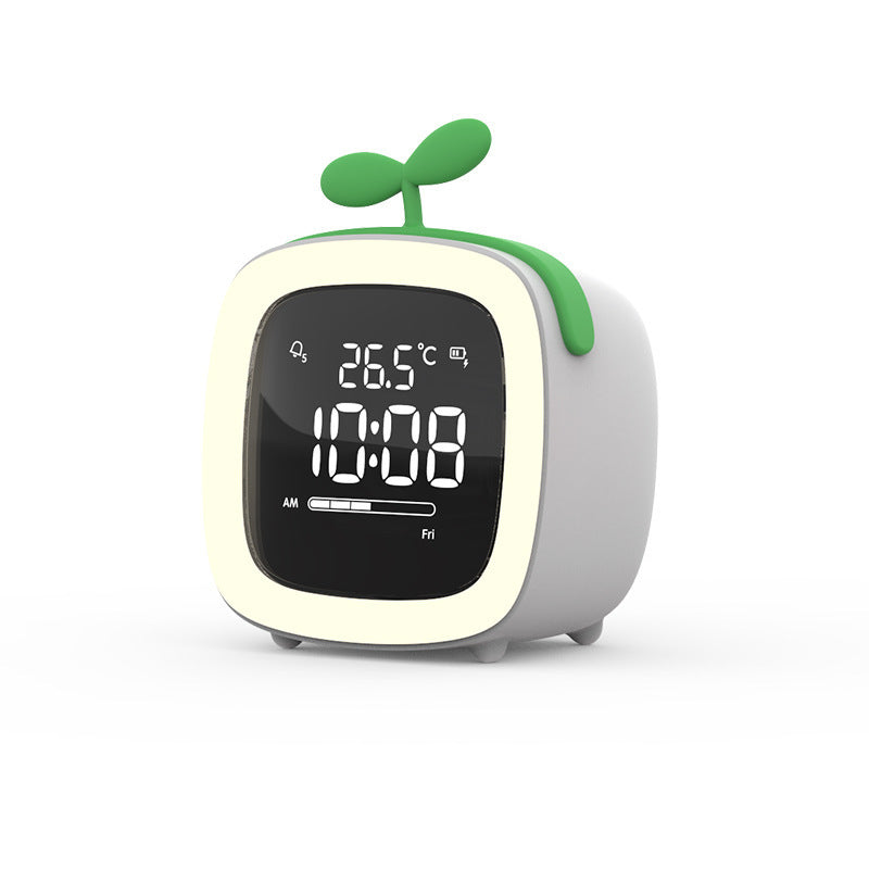 Cross-border new cute pet TV alarm clock creative student lazy dormitory digital clock USB charging student alarm clock alfamoba