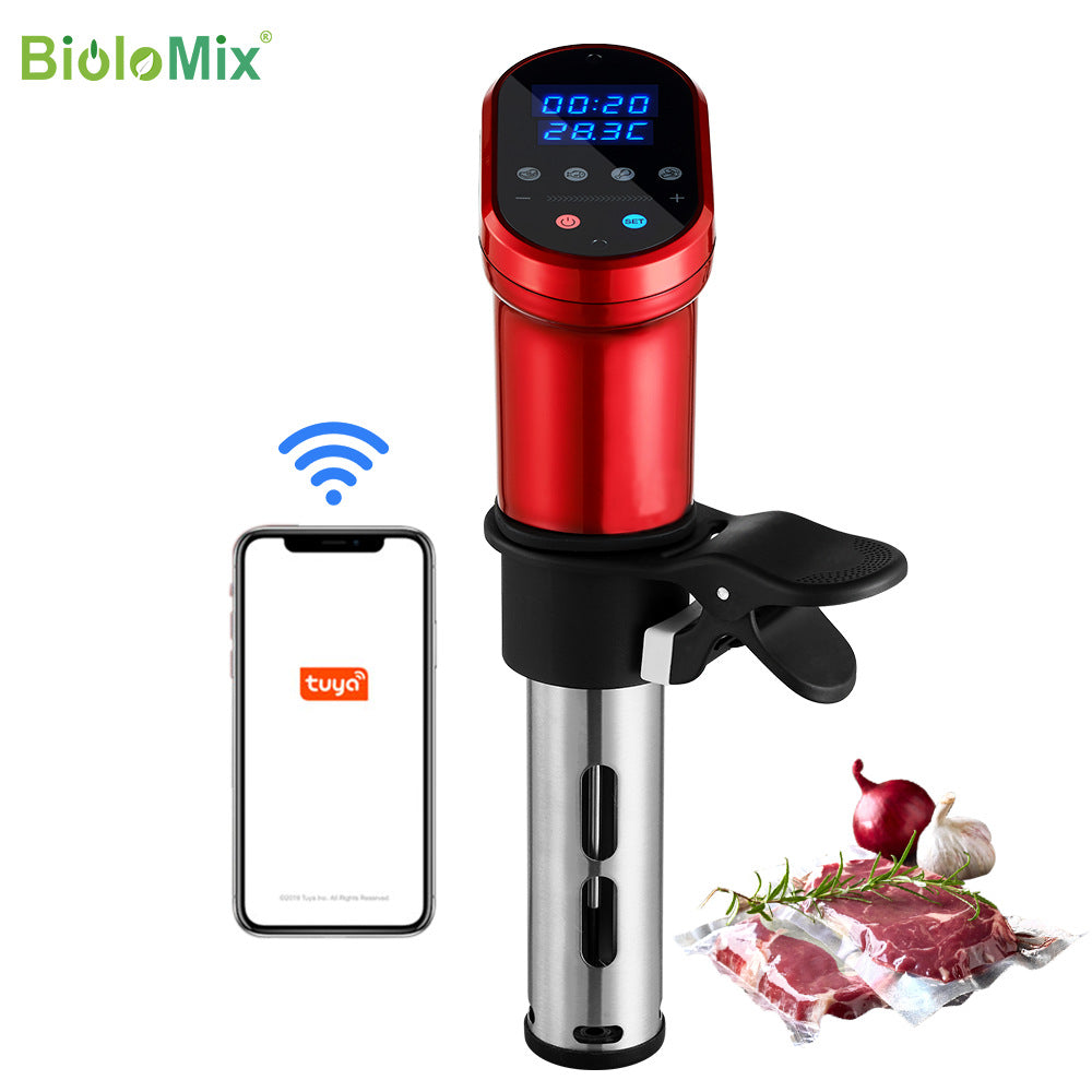 WiFi intelligent app control IPX7 waterproof low temperature vacuum slow boiling machine comfort machine cooking rod Sous Vide alfamoba