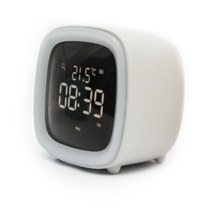 Cross-border new cute pet TV alarm clock creative student lazy dormitory digital clock USB charging student alarm clock alfamoba