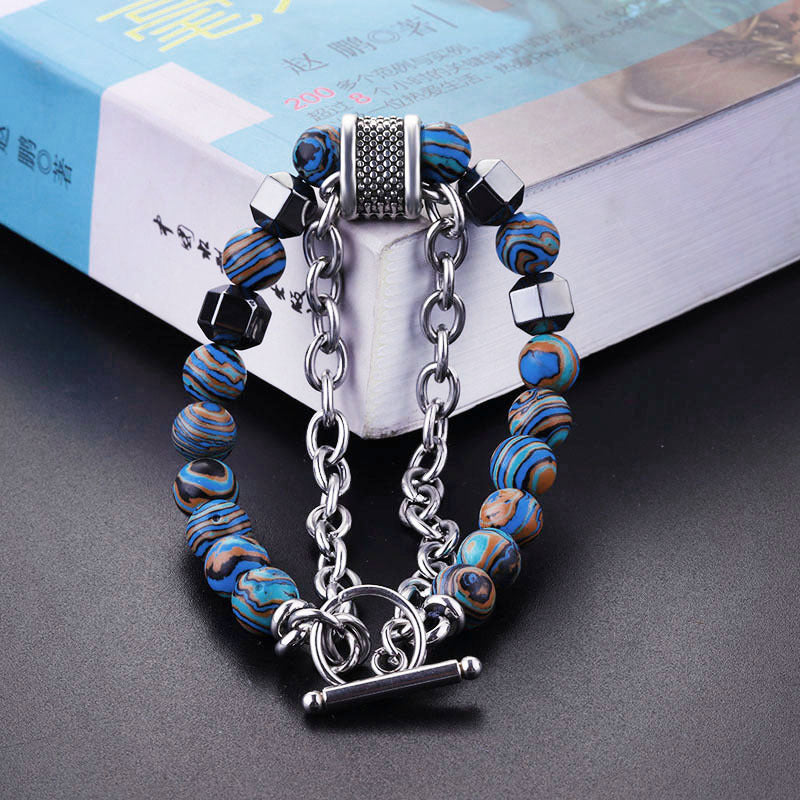 European and American men's peacock bracelet metal strings-pendulum new fashion hand string bracelet manufacturer sales alfamoba