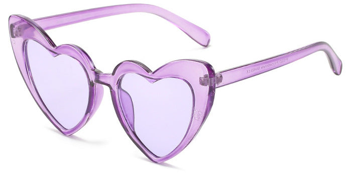 2018 new fashion love sunglasses, Liu Jialing, the same, ink, female, gradient, heart-shaped glasses, excellent alfamoba