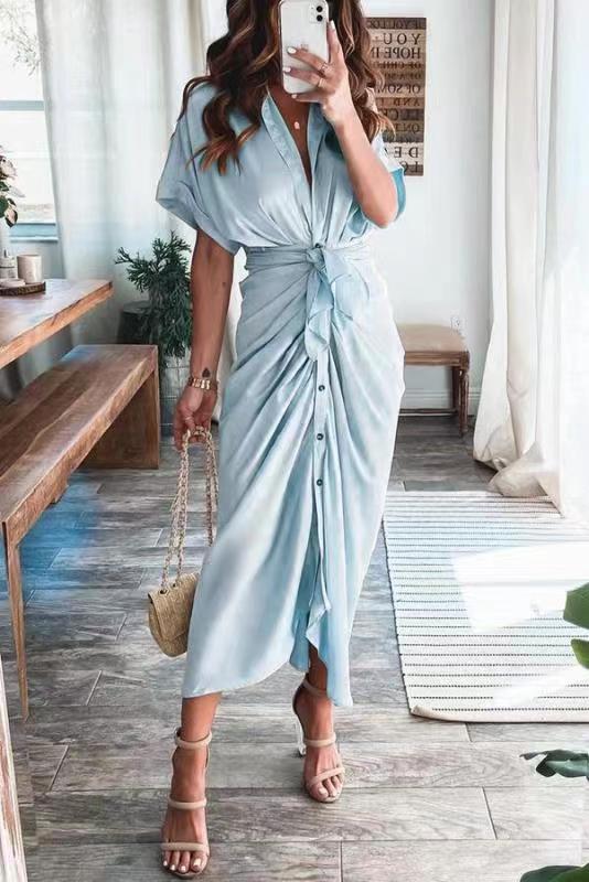 isn wind 2021 summer new dress Amazon independent station European and American fashion forged face long dress S-3XL alfamoba