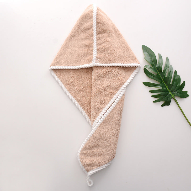 Factory direct shampoo towel lace dry hats water-absorbent bath cap female thick soft gift bag head towel dry towel alfamoba