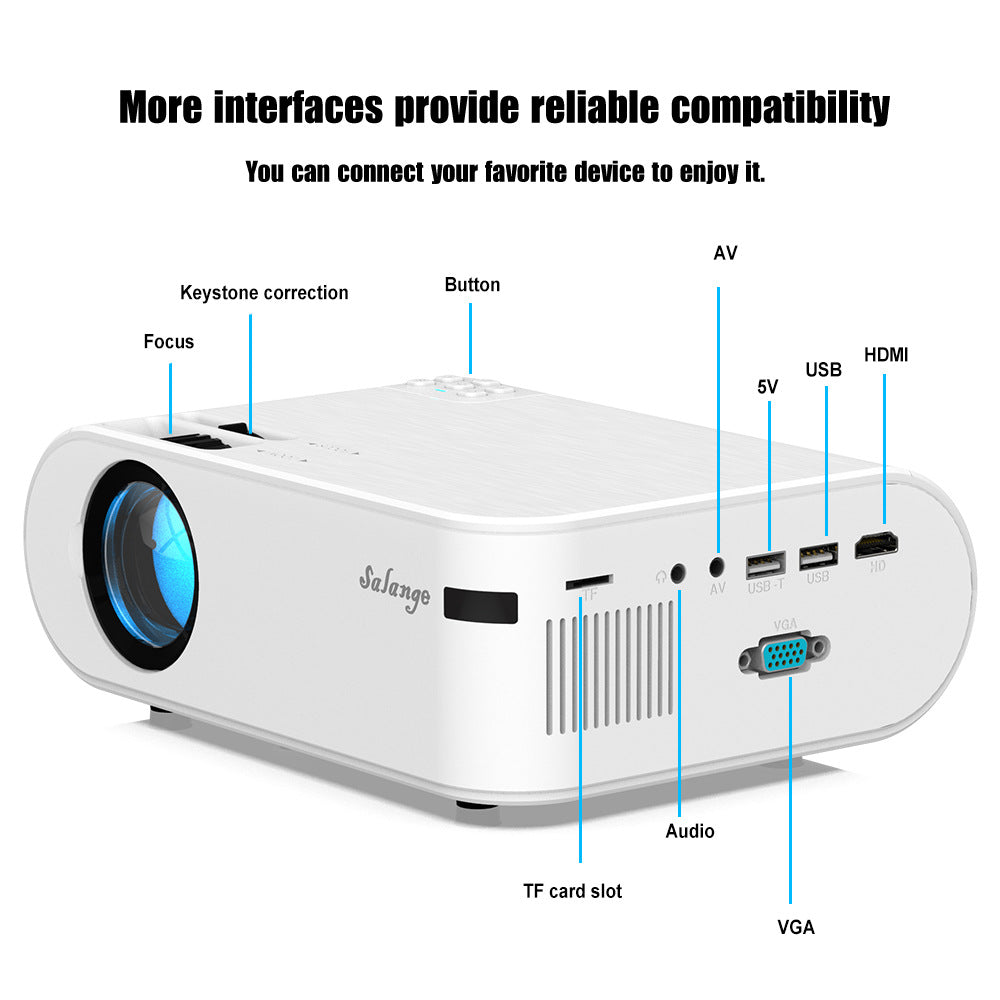 Cross-border 720p portable intelligent projector P62 support home office HD projector alfamoba