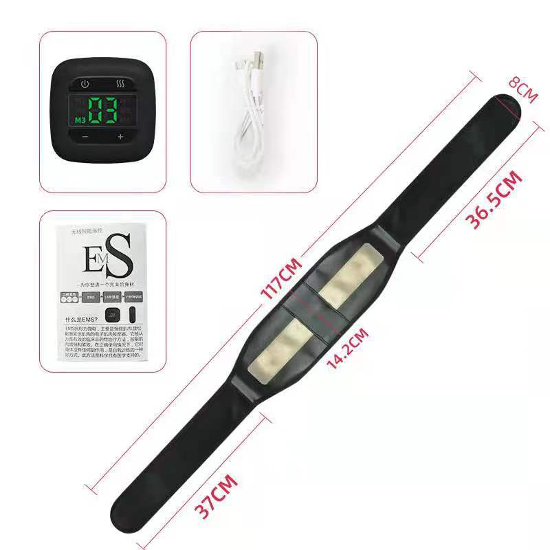 EMS smart charging models, stable lazy abdominal muscle stickers fitness abdomen exercise muscular weights fitness instrument alfamoba