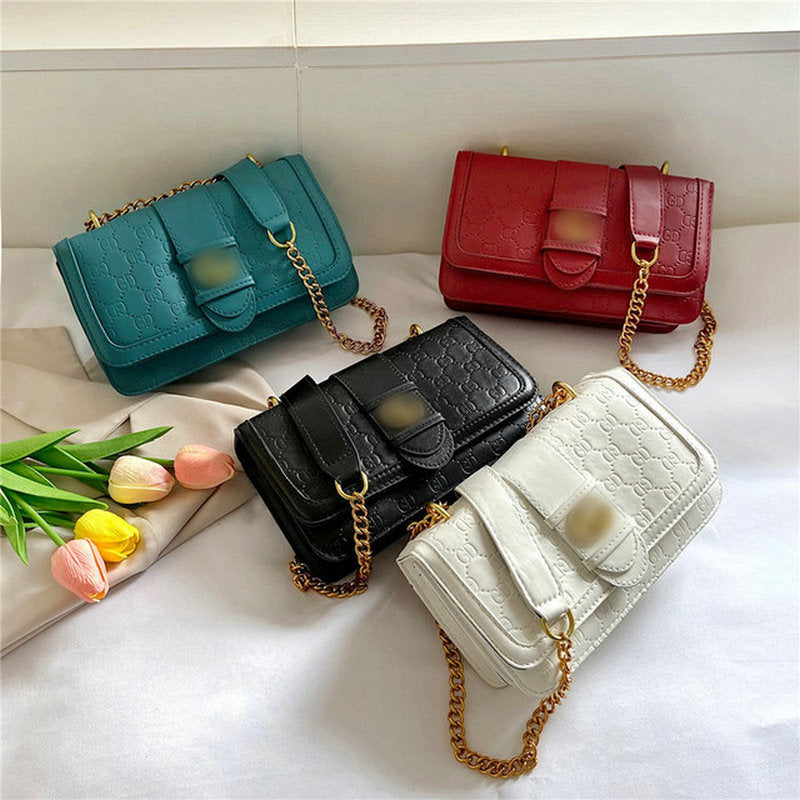 Quality bag female 2021 fashion indentation thick straps small fragrant wind shoulder bag alfamoba