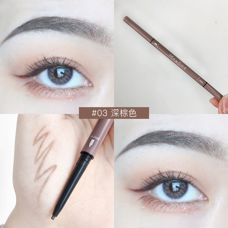 Maxfine extreme eyebrow pen long lasting does not detach it easy to get started with natural slim, a double head waterproof sweat alfamoba