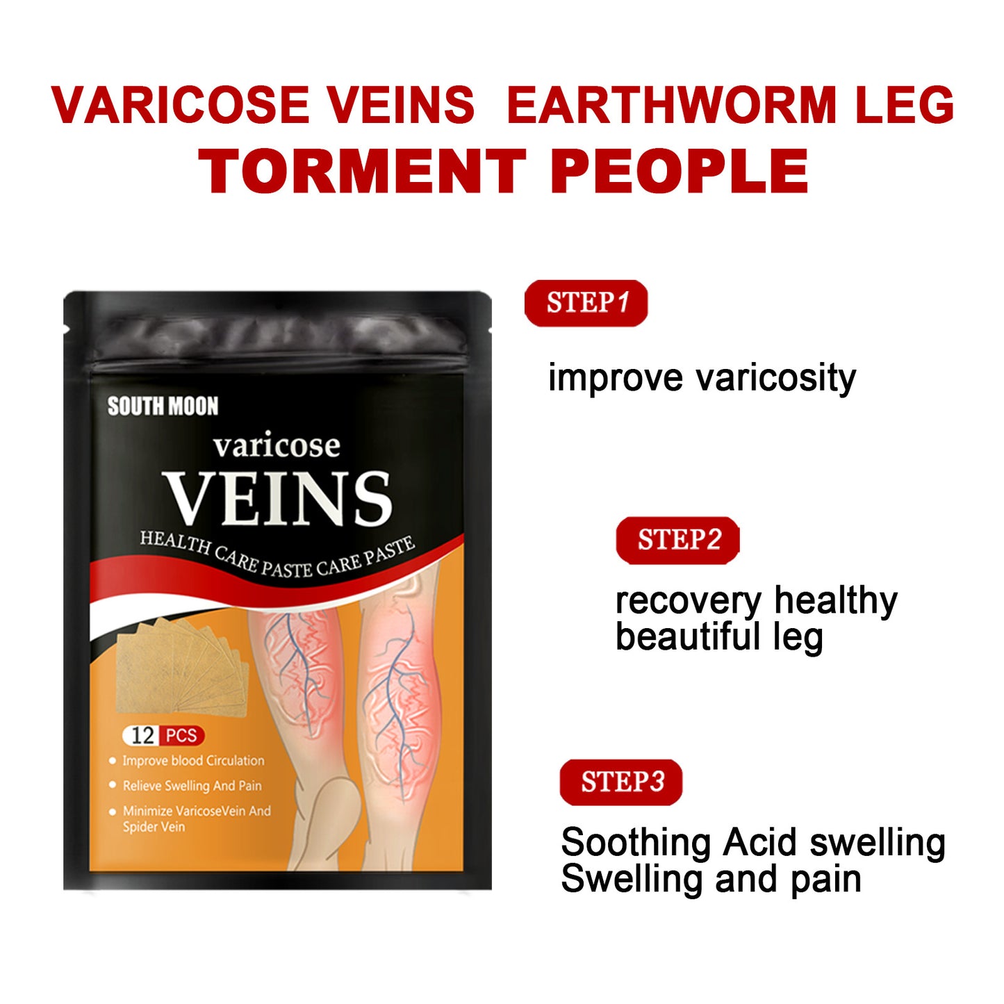 Varicose Vein Health Patch relieves varicose blood vessels in the feet alfamoba