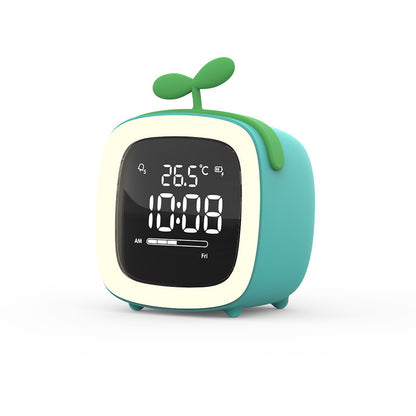 Cross-border new cute pet TV alarm clock creative student lazy dormitory digital clock USB charging student alarm clock alfamoba