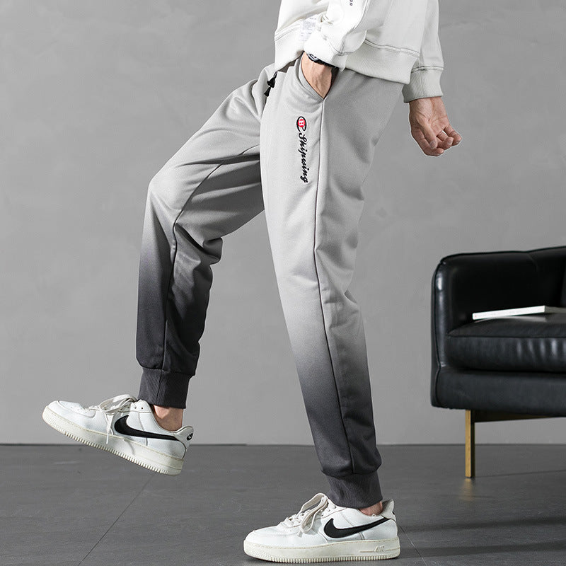 Summer men's casual exercise trousers Korean version of the tide loose Oversize beam adolescents nine-point guards alfamoba