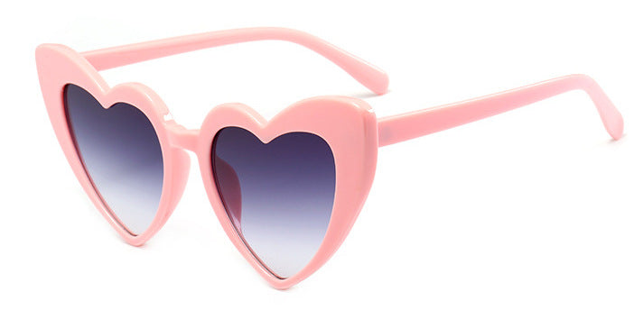 2018 new fashion love sunglasses, Liu Jialing, the same, ink, female, gradient, heart-shaped glasses, excellent alfamoba