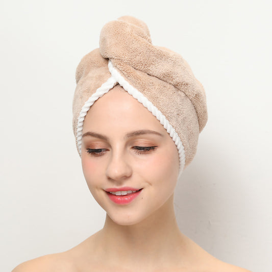 Factory direct shampoo towel lace dry hats water-absorbent bath cap female thick soft gift bag head towel dry towel alfamoba