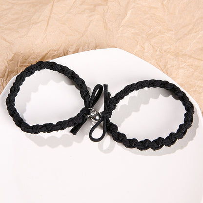 Phase Search couple bracelet a pair of small lens to send boyfriend small leather joint rope student girlfriend gift braided bracelet alfamoba