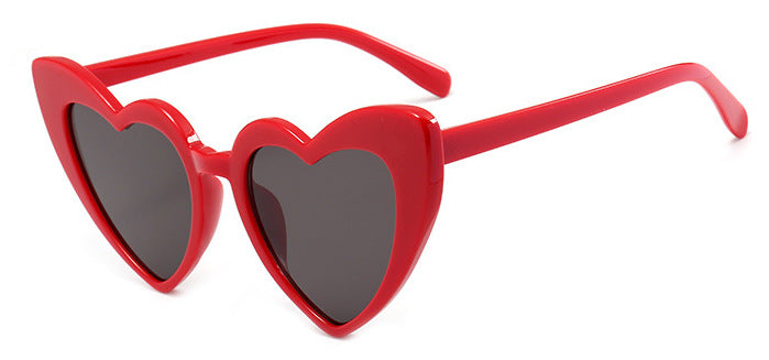 2018 new fashion love sunglasses, Liu Jialing, the same, ink, female, gradient, heart-shaped glasses, excellent alfamoba