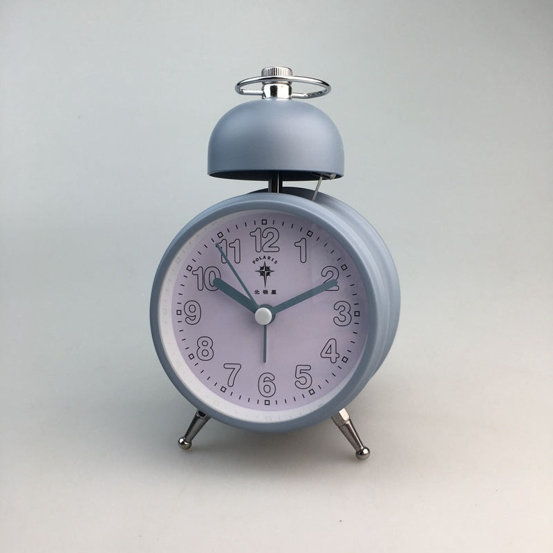 Creative metal bell alarm clock single tensile clock ringtone simple style candy color metal bell cell B27P alfamoba