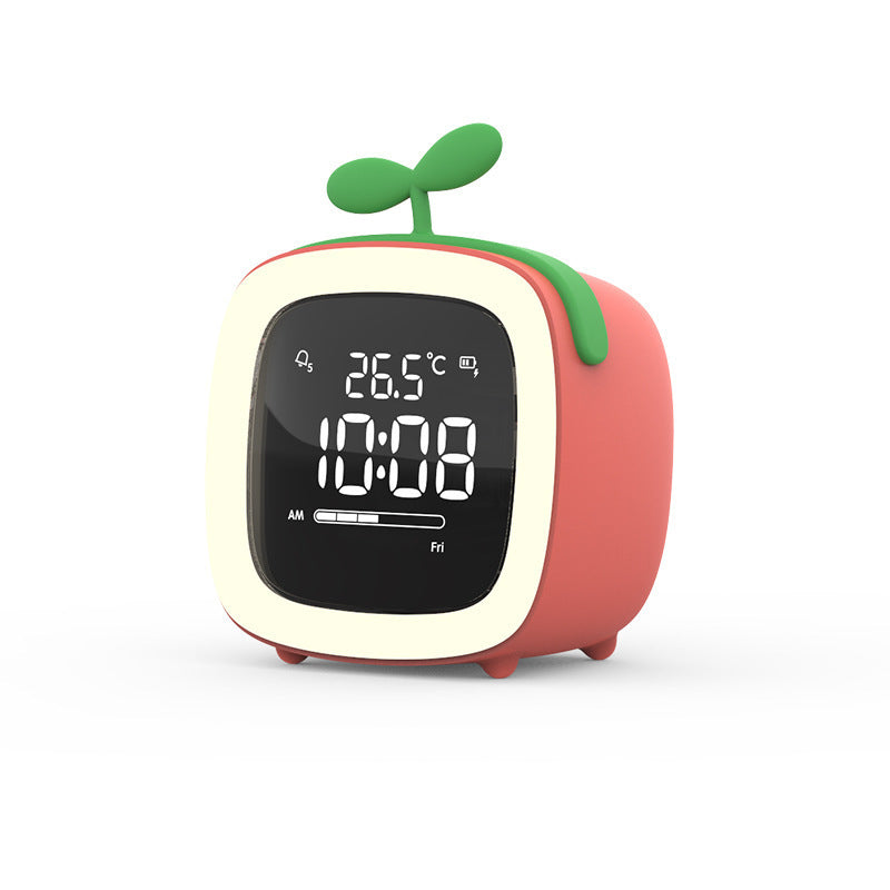 Cross-border new cute pet TV alarm clock creative student lazy dormitory digital clock USB charging student alarm clock alfamoba