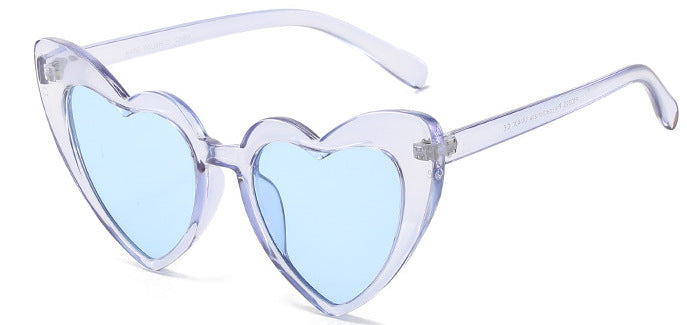 2018 new fashion love sunglasses, Liu Jialing, the same, ink, female, gradient, heart-shaped glasses, excellent alfamoba