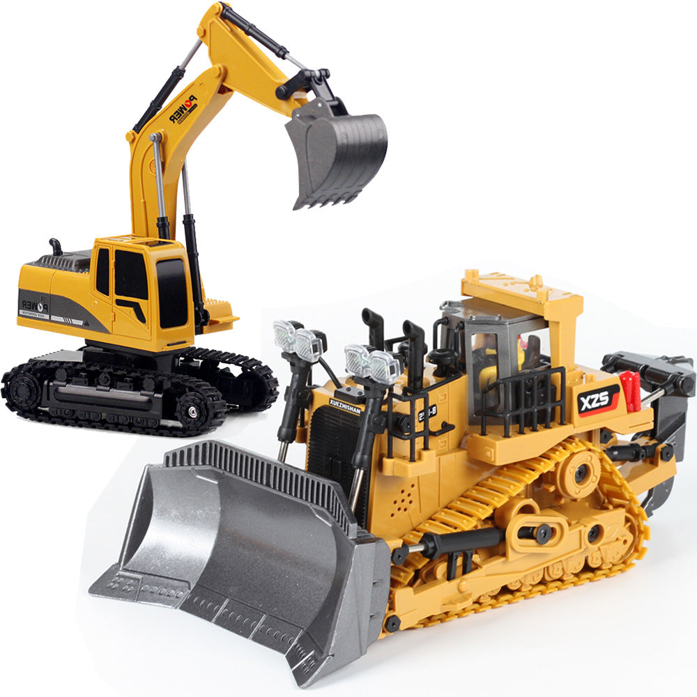 Track-type remote-controlled landing car alloy excavator shovel excavation engineering paradise remote control car cross-border toys boy alfamoba