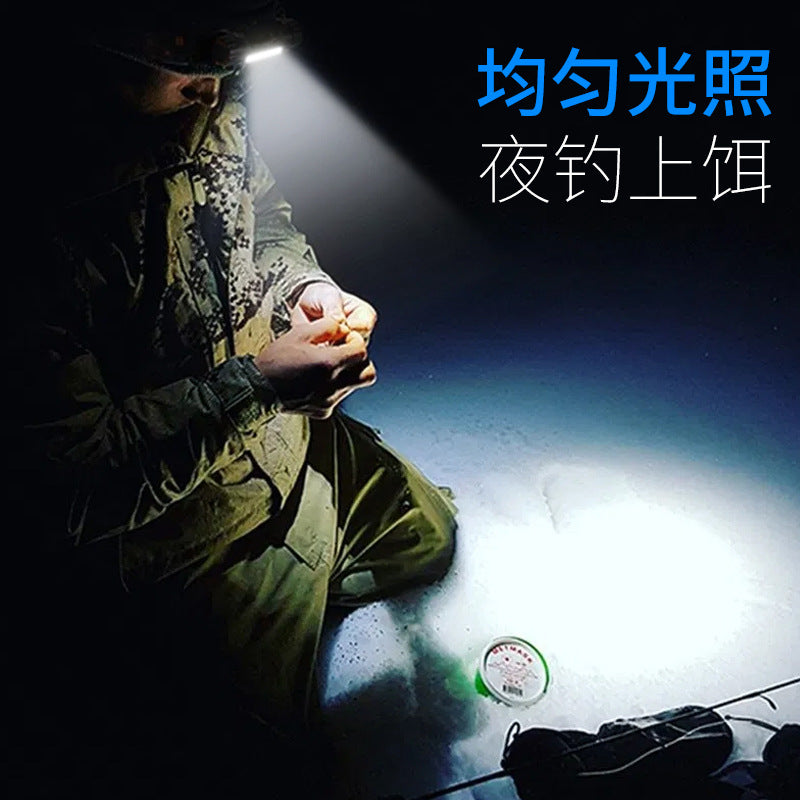 Factory direct approval strong light headlight led outdoor lighting head-mounted flashlight night fishing cob charging small headlight cross border alfamoba