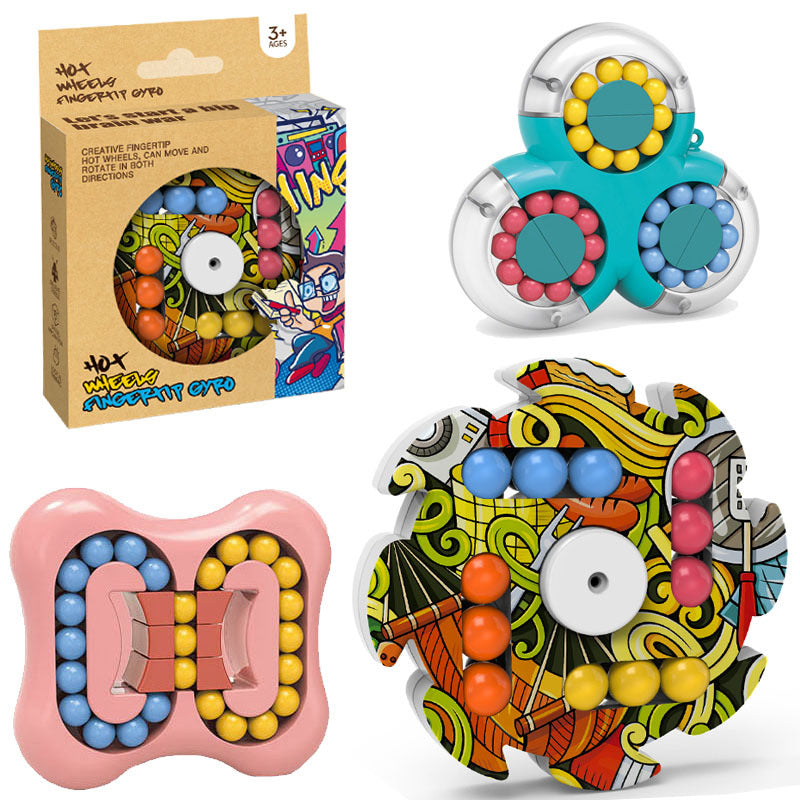 Amazon's new explosion refers to the pointer the magic cube bean magic group toy rotating flat ball gyroT kindergarten puzzle wholesale alfamoba