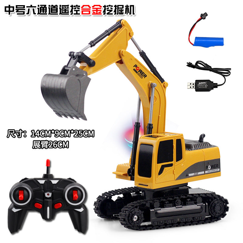 Track-type remote-controlled landing car alloy excavator shovel excavation engineering paradise remote control car cross-border toys boy alfamoba