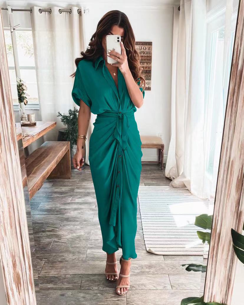 isn wind 2021 summer new dress Amazon independent station European and American fashion forged face long dress S-3XL alfamoba