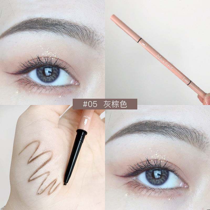 Maxfine extreme eyebrow pen long lasting does not detach it easy to get started with natural slim, a double head waterproof sweat alfamoba