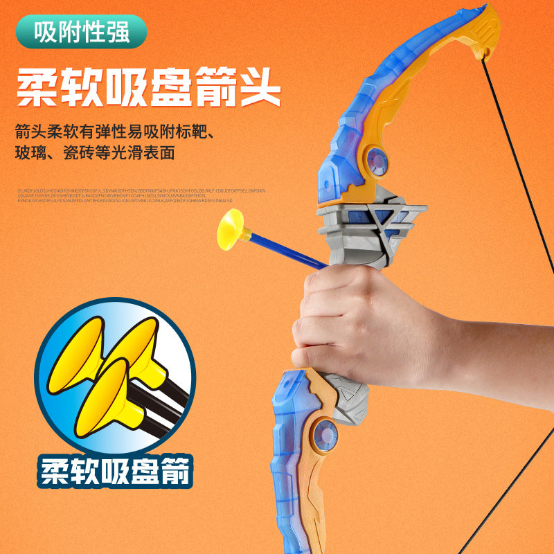 Wholesale storm shooter simulation bow arrow set toys with light new children's toys hot cross-border explosions alfamoba