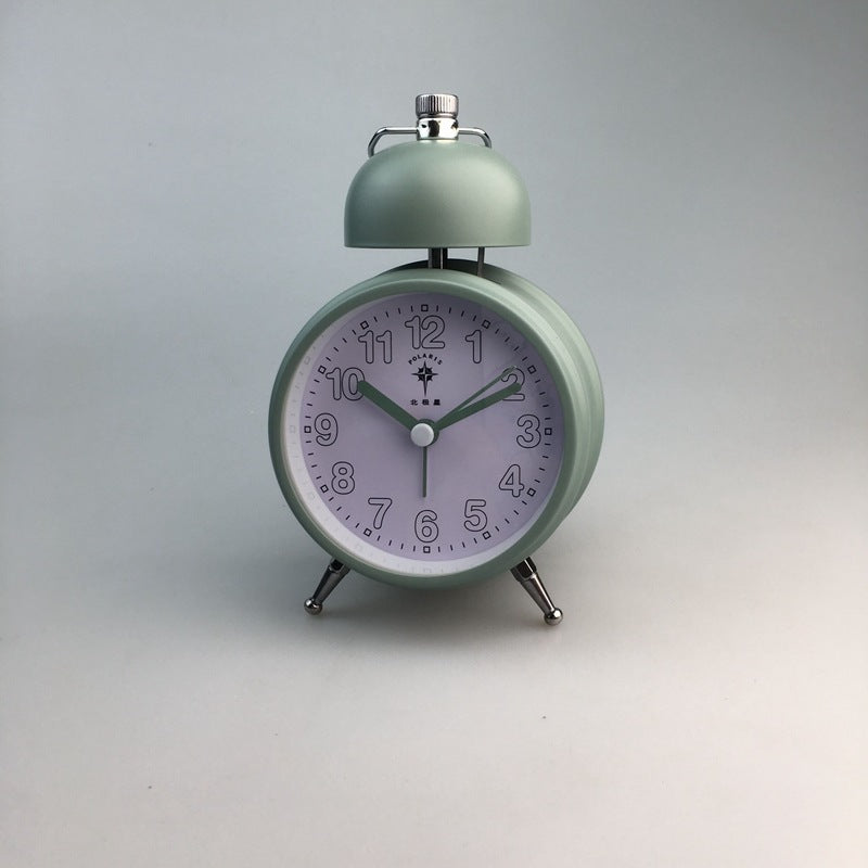 Creative metal bell alarm clock single tensile clock ringtone simple style candy color metal bell cell B27P alfamoba