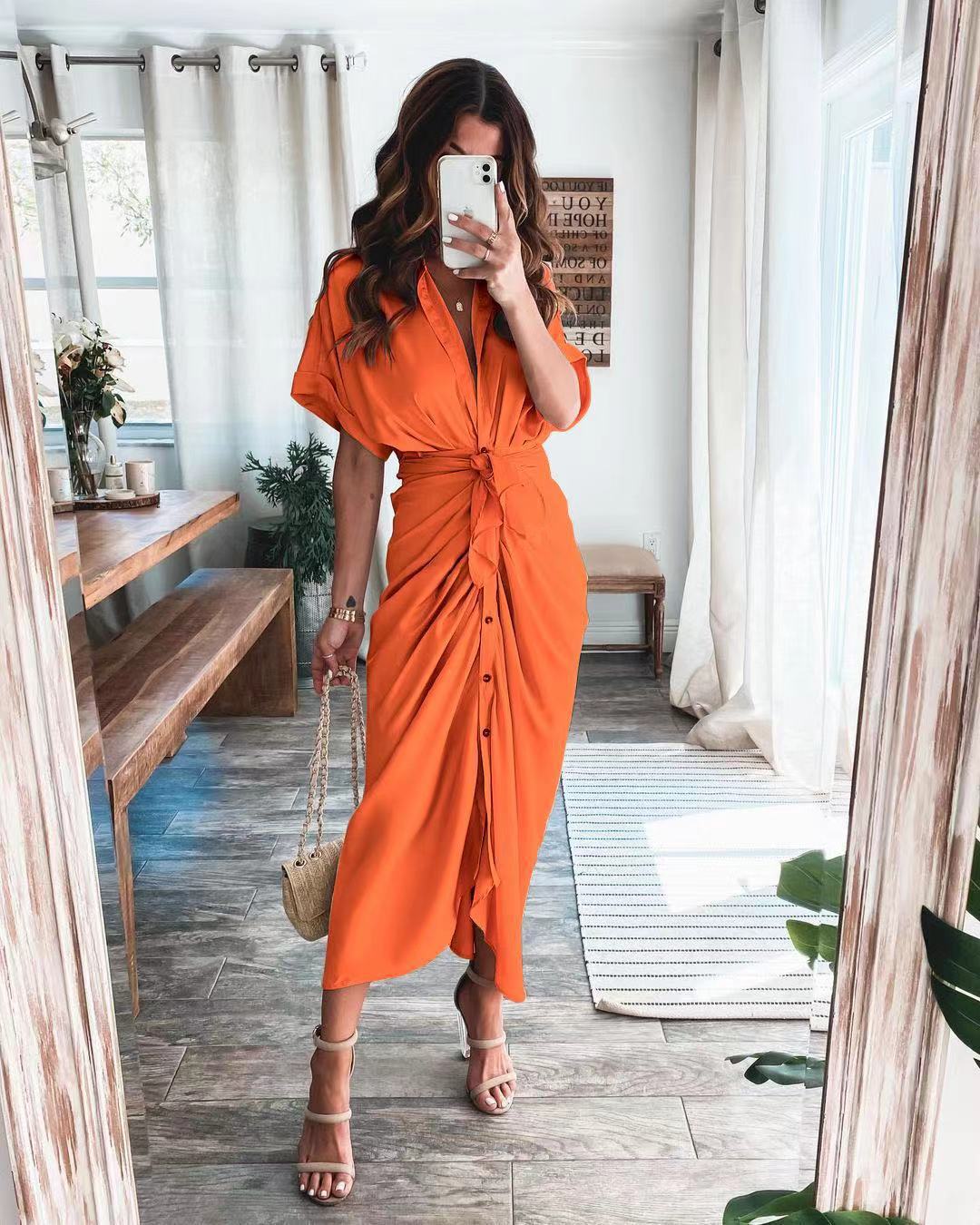 isn wind 2021 summer new dress Amazon independent station European and American fashion forged face long dress S-3XL alfamoba