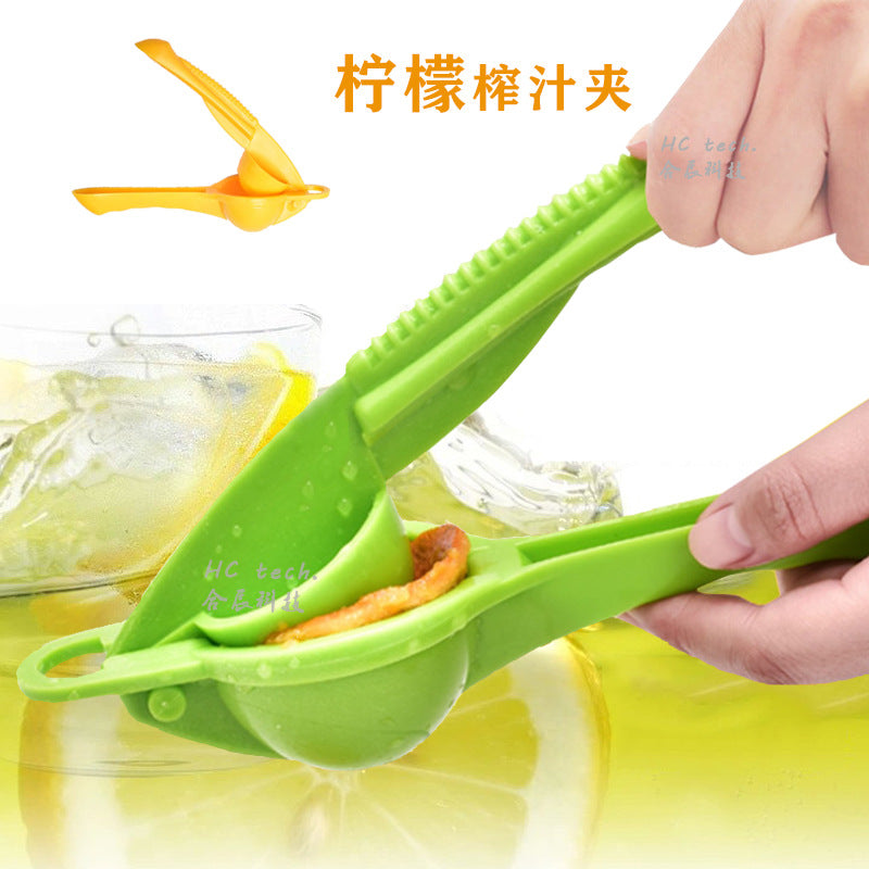 Wholesale plastic lemon juicer clip manual juicer portable household fruit juicer kitchen tool lemon clip alfamoba