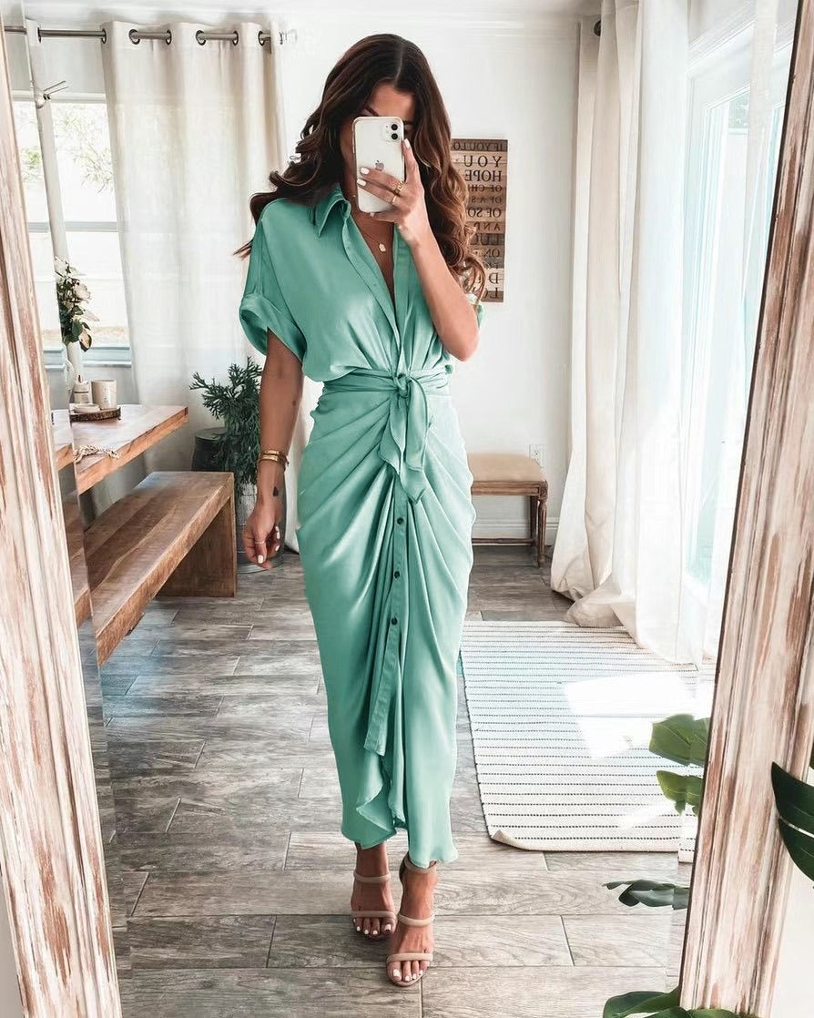 isn wind 2021 summer new dress Amazon independent station European and American fashion forged face long dress S-3XL alfamoba