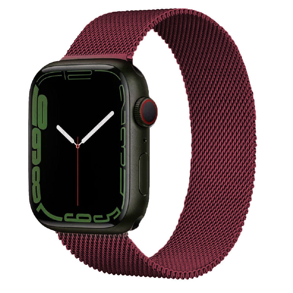 Suitable for Apple Watch Milan strap. Apple Watch 7th generation stainless steel Milan Nice magnetic strap alfamoba