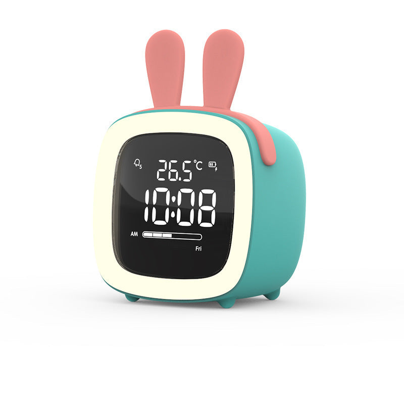 Cross-border new cute pet TV alarm clock creative student lazy dormitory digital clock USB charging student alarm clock alfamoba